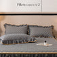 🧺🛏️ Linge de lit en coton doux – Finition volantée, lavable en machine sans repassage, garde sa douceur lavage après lavage, pour des nuits enveloppées de fraîcheur et de poésie ☁️📜