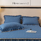 🧺🛏️ Linge de lit en coton doux – Finition volantée, lavable en machine sans repassage, garde sa douceur lavage après lavage, pour des nuits enveloppées de fraîcheur et de poésie ☁️📜