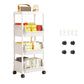 🧴🧹 Chariot de rangement à roulettes multi-niveaux – 2/3/4/5 étages au choix, fentes étroites, glissez-le entre le frigo et le mur pour un gain de place maximal 🏠📏