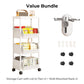 🧴🧹 Chariot de rangement à roulettes multi-niveaux – 2/3/4/5 étages au choix, fentes étroites, glissez-le entre le frigo et le mur pour un gain de place maximal 🏠📏
