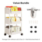 🧴🧹 Chariot de rangement à roulettes multi-niveaux – 2/3/4/5 étages au choix, fentes étroites, glissez-le entre le frigo et le mur pour un gain de place maximal 🏠📏