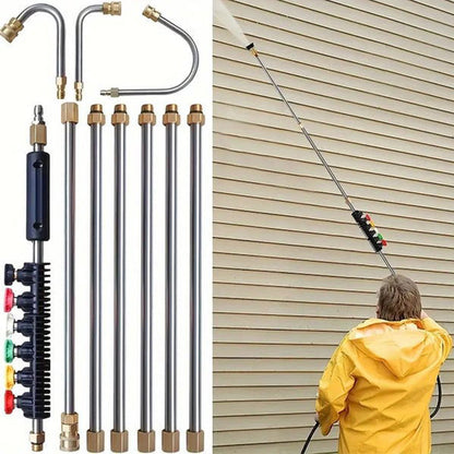🎁 50 % RABATT! 🚗 Högtryckstvätt-förlängning – 4000 PSI, justerbar vinkel & perfekt för svåråtkomliga ytor, tak & rännor, utan risk 🌊