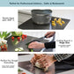 🛡️🥩 Planche inox double face – Séparation viande/légumes, bords en silicone antidérapant, zéro glissement sur le plan de travail, outil précis et sécurisé pour les pros de la découpe 👨‍🍳🔪