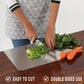 🛡️🥩 Planche inox double face – Séparation viande/légumes, bords en silicone antidérapant, zéro glissement sur le plan de travail, outil précis et sécurisé pour les pros de la découpe 👨‍🍳🔪