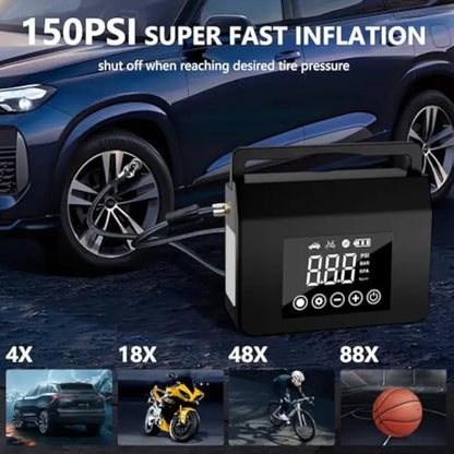 🚗Démarreur de voiture portable avec compresseur d'air, démarreur de batterie de voiture 4000 A