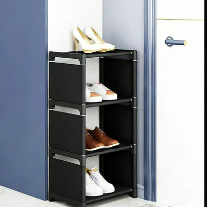 👠 50 % RABATT! 🚪 Smalt skoställ för ytterdörren – vertikal design, stålkonstruktion & maximerar förvaringen på liten yta 📐