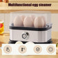 🥚✨ Cuiseur à œufs multifonction avec couvercle transparent – Œufs à la coque, pochés ou omelette, arrêt automatique, design compact, le petit appareil malin des petits-déjeuners réussis 🍳👌