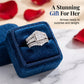 💍 BEGRÄNSAD TID – 50 % RABATT! 💥 Dam kubisk zirkonia-ring – prinsesslipad, pavéinfattning & flerlagers band, fångar ljuset vackert 💎