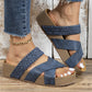 👡 50 % RABATT! ☀️ Kilklackssandaler med dubbla remmar & plattform – trendig & bekväm för en perfekt sommarlook 💃