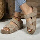 👡 50 % RABATT! ☀️ Kilklackssandaler med dubbla remmar & plattform – trendig & bekväm för en perfekt sommarlook 💃