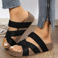👡 50 % RABATT! ☀️ Kilklackssandaler med dubbla remmar & plattform – trendig & bekväm för en perfekt sommarlook 💃