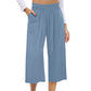 👖 50 % RABATT NU! ✨ Hög midja rökta vida byxor – retro chic, mjukt tyg & perfekta för både jobb och fritid 🌸