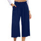 👖 50 % RABATT NU! ✨ Hög midja rökta vida byxor – retro chic, mjukt tyg & perfekta för både jobb och fritid 🌸