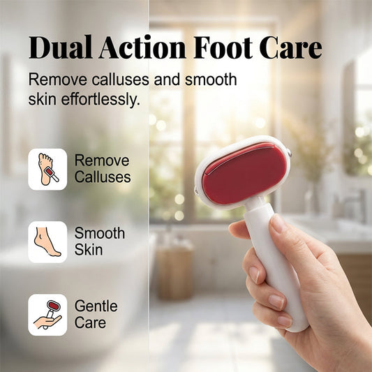 🛡️🦶 Râpe à pieds double face – Poignée ergonomique antidérapante, surface inoxydable, dites adieu aux callosités, retrouvez des pieds doux à la maison, même pour les peaux sensibles 🌸✨