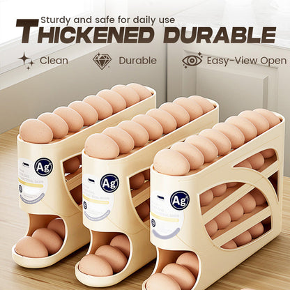 🥚📦 Organisateur de rangement d’œufs pour réfrigérateur – Économiseur d’espace, empilable et anti-casse, gardez vos œufs bien rangés, protégés et toujours à portée de main 🧊💪