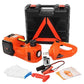 🚗✨ Kit de cric 12-en-1 – 5 tonnes max, cric hydraulique, clé à chocs, pompe gonflable, lampe LED, le poste de secours complet pour changer une roue et repartir en toute sécurité 🛠️💪