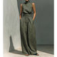 LIMITED TIME 50% OFF ✨ Mock Neck Top & Wide Leg Pants 2-Piece Set | Lightweight Soft Fabric