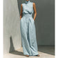 LIMITED TIME 50% OFF ✨ Mock Neck Top & Wide Leg Pants 2-Piece Set | Lightweight Soft Fabric