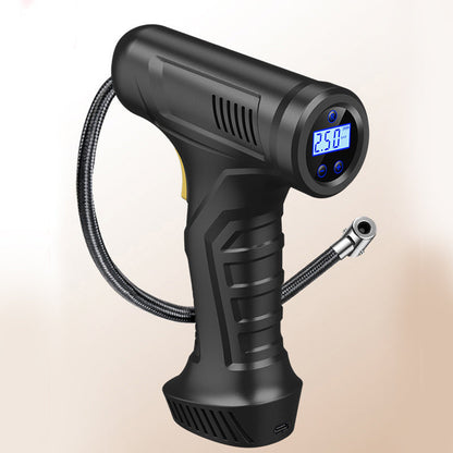 ⚡Bärbar däckpump – sladdlös, uppladdningsbar & perfekt för bilresa, cykeltur & nödsituation, auto-stop vid rätt tryck 💨