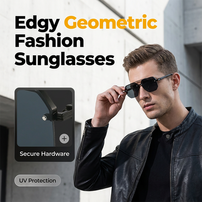 ⚡🕶️ Solaires homme design polygonal – Ultra-légères, lignes ciselées, protection solaire optimale, pour un style audacieux en ville ou à la plage 🏙️🌊