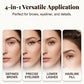 🎨🖤 Eyeliner 4-en-1 waterproof – Sourcils, eye-liner, cils et ligne des cheveux, un seul stylo pour toutes vos retouches, précision et longue tenue 💁‍♀️🌿