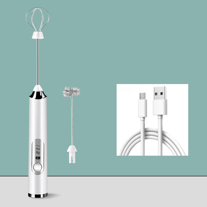 🎁 Het rea ⏳ Bärbar elektrisk mjölkskummare-set – liten, kraftfull & perfekt för kaffeälskaren, enkel att använda & rengöra ⚡