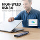 🔌💻 Hub USB-C 5-en-1 portable – Sortie HDMI 4K, transfert haut débit, recharge 100W PD, design aluminium fin et robuste ⚡🧳