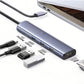 🔌💻 Hub USB-C 5-en-1 portable – Sortie HDMI 4K, transfert haut débit, recharge 100W PD, design aluminium fin et robuste ⚡🧳