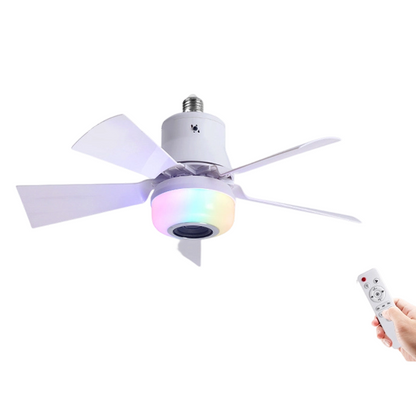 📢📢 50 % RABATT !! ⏰ 3-i-1 takfläkt – LED, RGB & Bluetooth – njut av svalka, ljus & musik, perfekt för smarta hem 🌈
