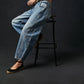 ☀️ Dam vida retrojeans med mellanhög midja – mjukt denimtyg, avslappnad passform & perfekta för både jobb och fritid 🕶️