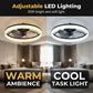 💨💡 50 % RABATT! Tyst takfläkt med LED-ljus – 3 hastigheter, fjärrkontroll & timer, perfekt för sovrum & barnrum 🌙
