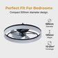 💨💡 50 % RABATT! Tyst takfläkt med LED-ljus – 3 hastigheter, fjärrkontroll & timer, perfekt för sovrum & barnrum 🌙