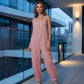 👗 50% RABATT NU!✨ Dam Casual Randig Jumpsuit – Andningsbar, Lös Passform & Spaghetti Band – Sommar Essential ☀️
