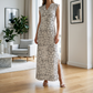 👗 50 % RABATT! 🔥 Ärmlös maxiklänning med V-ringning & sidenslits – elegant, luftig & perfekt för varma sommardagar eller strandkvällar 🌊✨