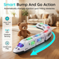 🚄 50 % RABATT NU! 🎵 Elektrisk leksakståg – bump & go, lyser starkt, spelar musik & navigerar själv runt hinder, perfekt present 🎁