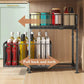 💪📦 Organiseur d'armoire coulissant à 2 niveaux – 5 hauteurs réglables, acier carbone robuste, grande capacité, sans montage ✨🥫