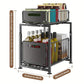 💪📦 Organiseur d'armoire coulissant à 2 niveaux – 5 hauteurs réglables, acier carbone robuste, grande capacité, sans montage ✨🥫