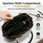 🥳 Nyhet – 50 % RABATT! 👜 V-sydd damväska – lyxiga gulddetaljer, strukturerad design & flera fack, perfekt för alla tillfällen 🌿