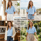 Women's Casual V-neck Zipper Short-Sleeved Top