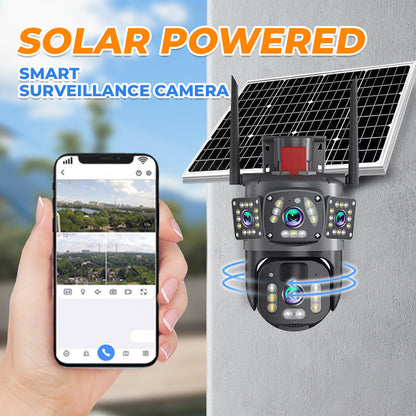 ⏳ Offre Limitée ⏰ Caméra de Sécurité Extérieure Wi-Fi 6K 9MP | 3 Objectifs, PTZ 360° | IP66 Étanche, Vision Nocturne Couleur, Audio Bidirectionnel, Suivi de Mouvement