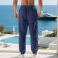 👖 50 % RABATT NU! 🌬️ Herrars avslappnade linnebyxor med dragsko – luftig passform & andningsbara, perfekt för sommaren 🏃