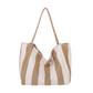 🌸 50 % RABATT NU! 🌸 Klassisk randig strand- & shoppingväska – rymlig, stilren & perfekt för soliga dagar 🏖️🛍️