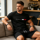 ✨ Sommarerbjudande: 50 % RABATT! 👕 2-delat herrset med tryckt topp & shorts – stilrent, luftigt & perfekt för varma dagar ☀️