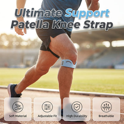 🏃 Patellaband knästöd – stötdämpande, andningsbart & perfekt för löpning, gym & vardag, lindrar knäsmärta & förebygger skador 💪