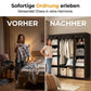 📦🏠 Armoire portable en tissu – Acier robuste, 3 tailles, montage facile, créez un espace de rangement propre et fermé dans votre chambre ou dressing, sans percer ni visser 🧥✨