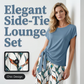 🏖️ Dam tvådelat set – sidoknut & botaniskt mönster, luftigt & perfekt för semester, brunch & strand, S–5XL för alla kroppstyper 🌊