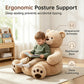 Plysch barnstol i nallebjörnsdesign 🧸 Mjuk, gullig & perfekt för sagostunden – en egen liten tron ✨