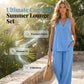 👚【LIMITERAD TID – 50 % RABATT】🌿 Bekvämt sommarset med V-ringning – sval bomullsblandning, ledig passform & perfekt för varma dagar ✨