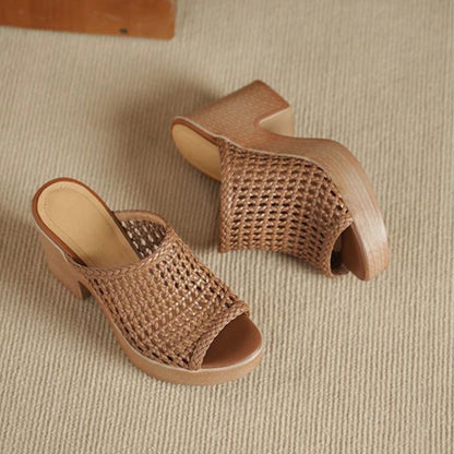 👡【Tidsbegränsat erbjudande: 50 % rabatt】Casual plattformssandaler – peep-toe, bekväm & enkel att matcha med klänning, jeans & shorts 👖