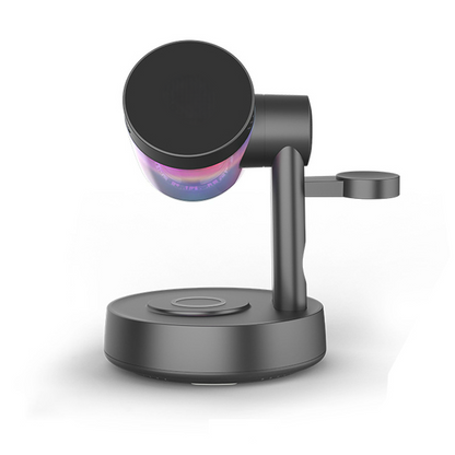 📱 3-i-1 magnetisk laddningsdocka med högtalare – trådlös laddning, Bluetooth-musik & handsfree-samtal, frigör skrivbordsytan 🖥️